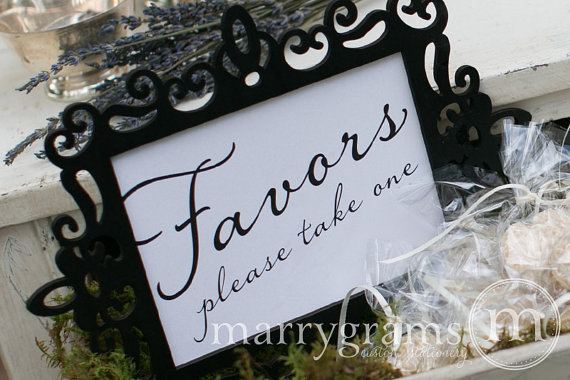 زفاف - Wedding Favors Table Card Sign - Wedding Reception Seating Signage - Matching Numbers, Black, Navy Chalkboard Options Available SS03