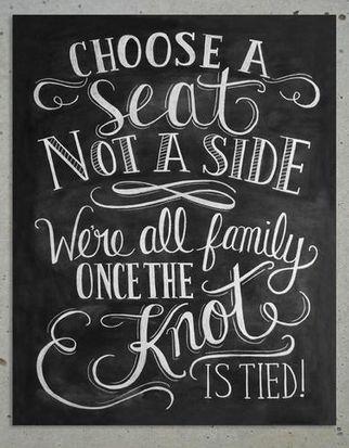 Свадьба - Choose A Seat Chalkboard Art Print