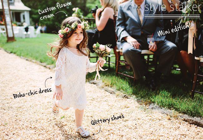 Hochzeit - This Flower Girl Has Awesome Boho Style!