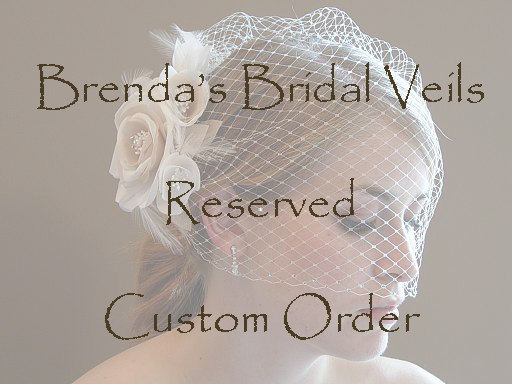 Hochzeit - Requested Custom Order Reserved for Jen