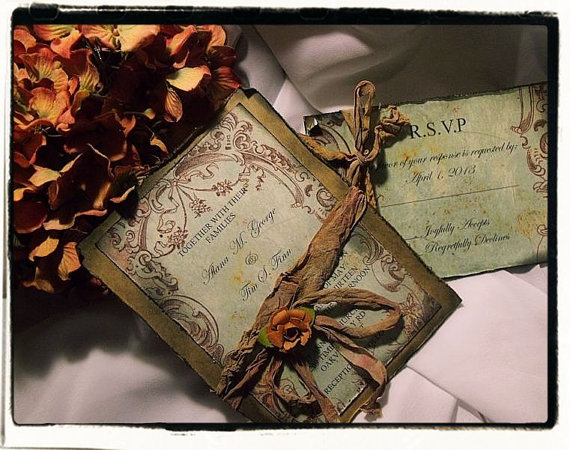 زفاف - Tuscany Fall Vintage Wedding invitation