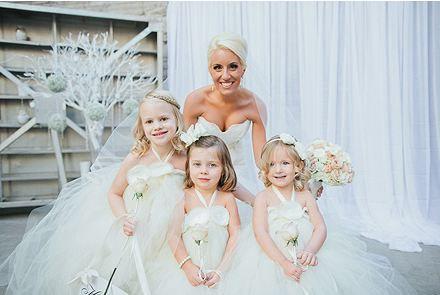 Wedding - Ivory Flower Girl Dress for Little Girls, Rustic Flower Girl Dresses