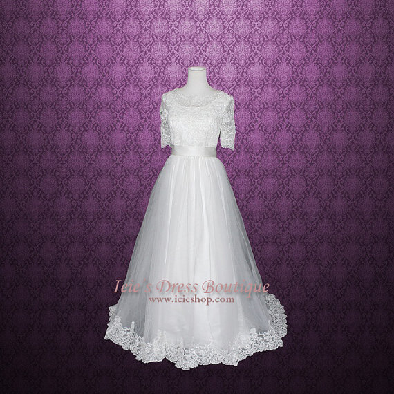 Hochzeit - Modest Wedding Dress with Sleeves 