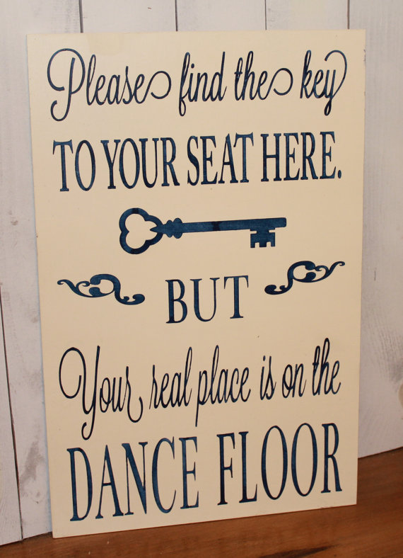 Mariage - Wedding signs/ Reception tables/Seating Plan/Seating Assignment Sign/Key to Your table/Key/Navy/Your Real Place is on the Dance Floor