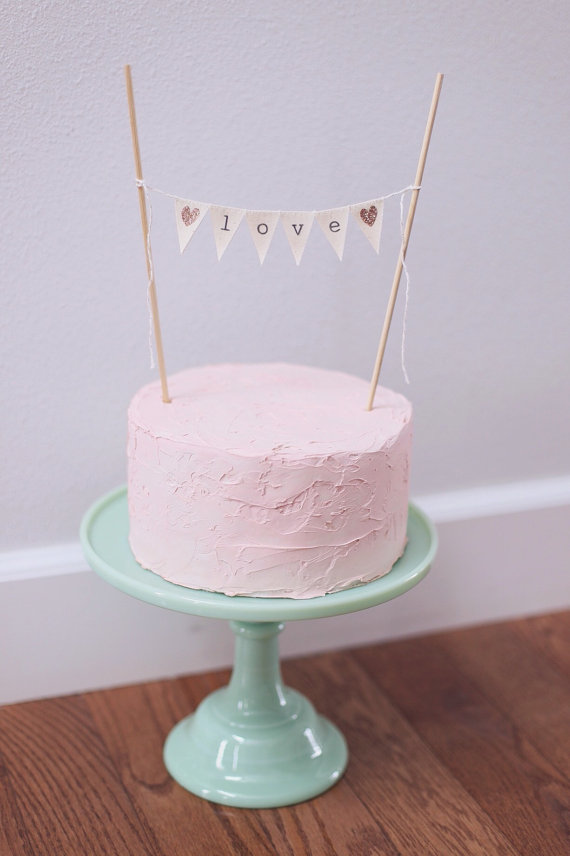 Hochzeit - LOVE Wedding Cake Topper Banner
