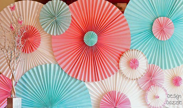Hochzeit - How To Make A Party Backdrop With Paper Window Shades