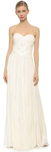 Mariage - J. Mendel Strapless Woven Gown
