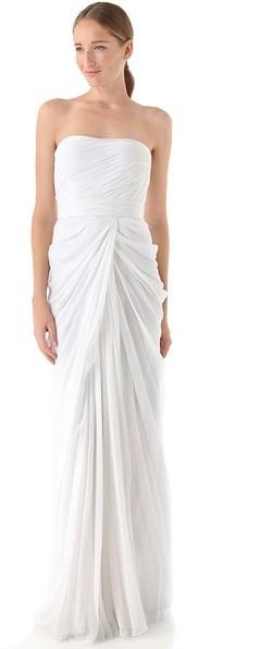 Mariage - J. Mendel Strapless Draped Gown