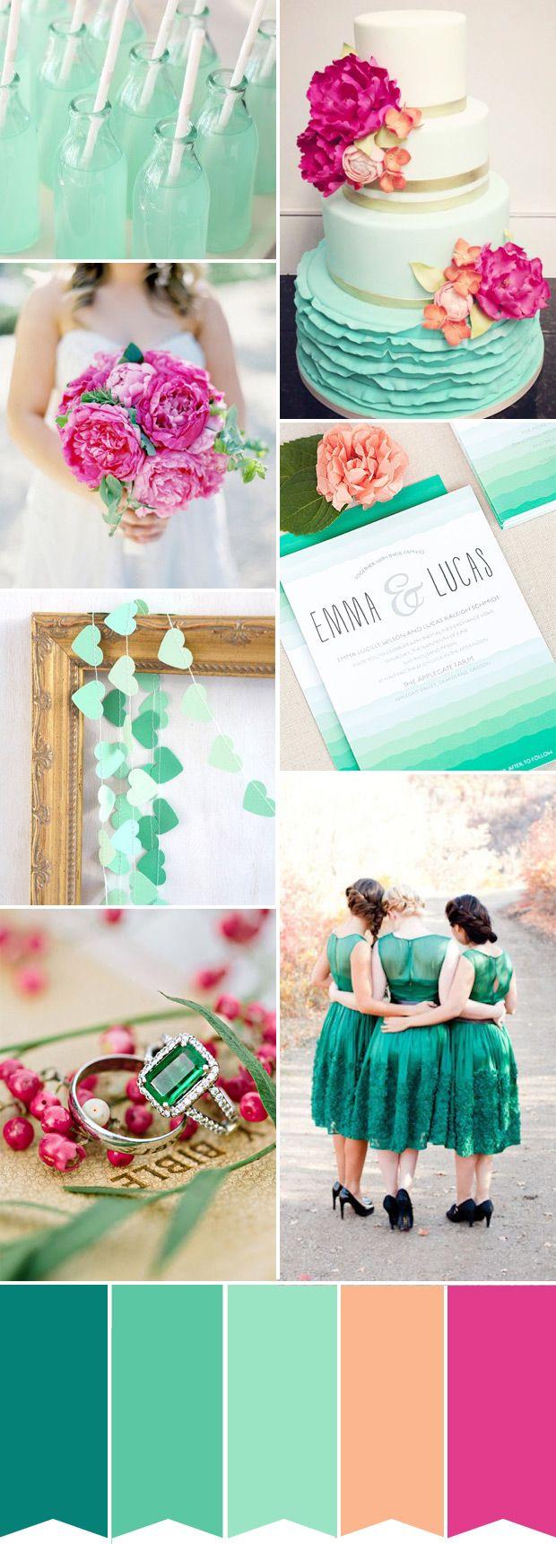 Wedding - Personal Favourites: Green And Pink Colour Palette