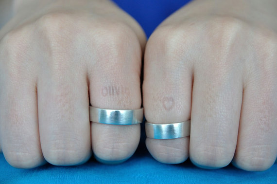 Hochzeit - Heart Ring for Wedding gift, wedding Engagement ring imprint band