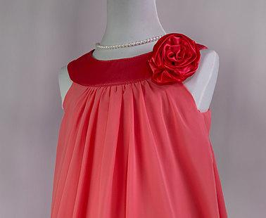 Wedding - Coral Flower Girl Dress, Coral Party, Special Occasion, Easter, Flower Girl Dress (ets0160cr)