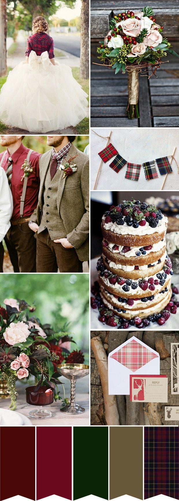Mariage - Tartan Fancy: A Winter Wedding Colour Palette