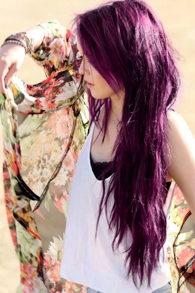 Свадьба - How To Color Your Hair Purple Without Using Chemical Dyes