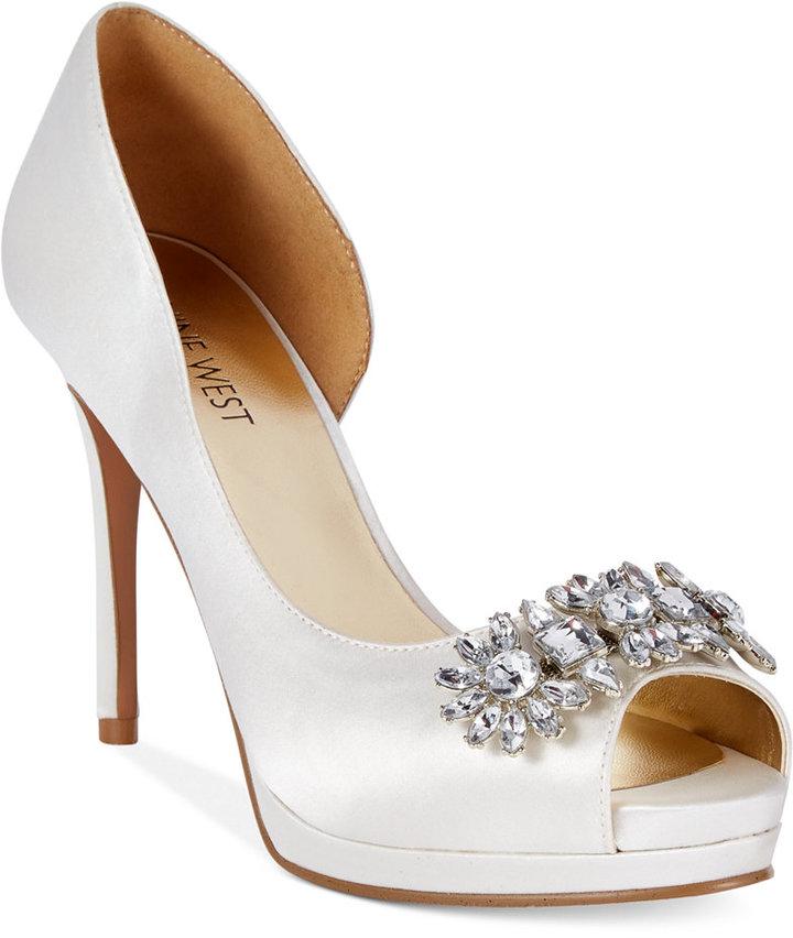 Beautiful Bridal Shoes Nine West Playtag Peep Toes Shoeperwoman