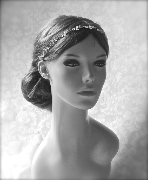 Свадьба - Rhinestone Headband, Bridal Headpiece,Crystal Headband,Wedding Hair Accessories,halo headband