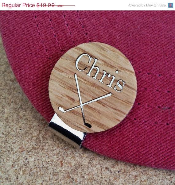 Hochzeit - Personalized Wood Golf Ball Marker / Hat Clip - Magnetic Golf Ball Marker - Dad Gift, Men's Gift, Golfer - Father's Day Gift, Groomsmen Gift