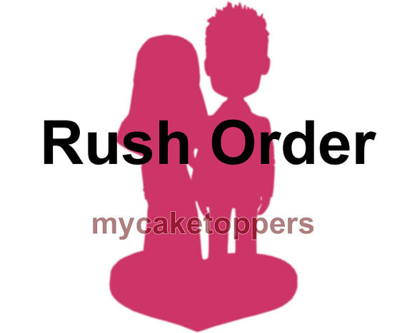 Wedding - Custom wedding cake toppers --rush order