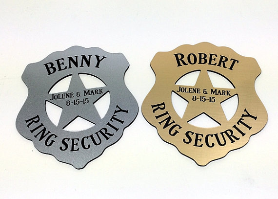 زفاف - Ring Security,Ring Bearer Security Badge,Ring Bear Gift,Personalized Ring Bearer Badge