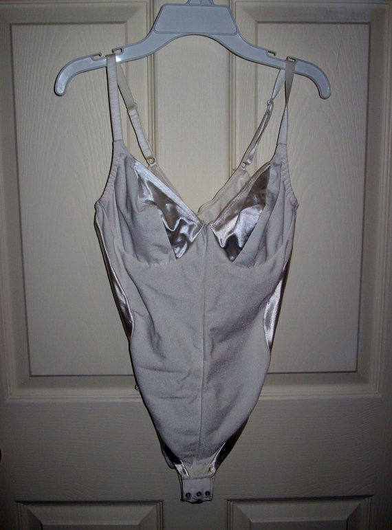 Wedding - Vintage Ladies White Body Briefer Shape wear by Adonna Size 38 B Only 8 USD
