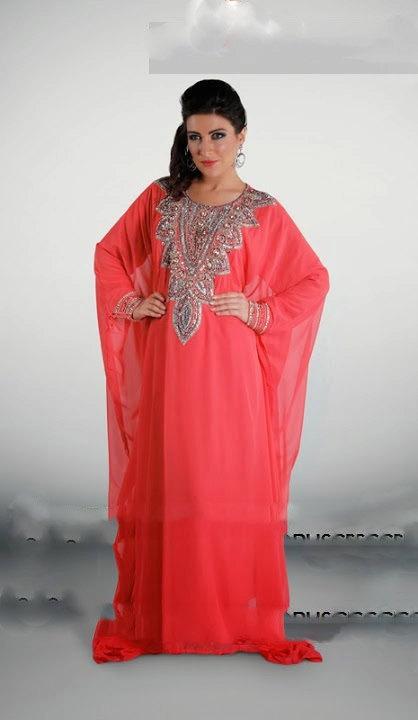 زفاف - Very elegant dubai kaftan Abaya khaleeji jalabiya dress (Wedding dress). Embellished with real Crystals. FREE SIZE.