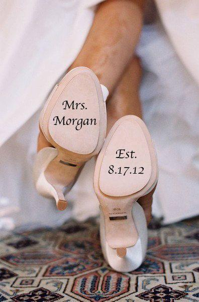 Wedding - Wedding Shoe Personanlized Vinyl Decal By Memories In A Snap