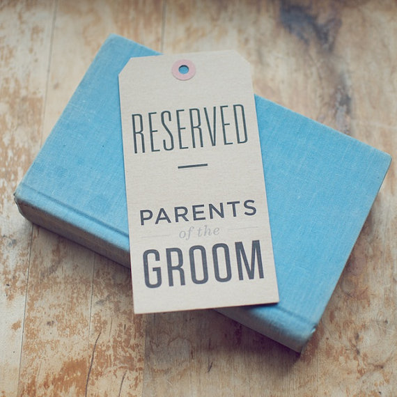 Hochzeit - Reserved for Ashley - 1 Kraft Reserved Seating Signs for Rustic Weddings (Custom)