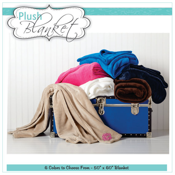 Mariage - Personalized Blanket, Plush Blanket, Embroidered Blanket, Monogrammed Blanket, Wedding Blanket, Bridesmaid Blanket, Custom Blanket