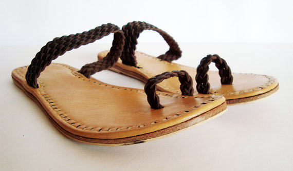 Mariage - VINTAGE LEATHER SANDALS,leather slippers,leather shoes,cheap leather shoes,Online shoes,Vintage flipflops,leather sandals,leather flats