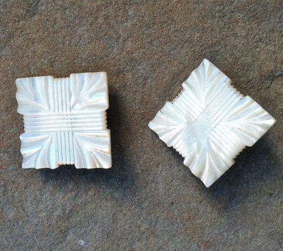 Wedding - Antique Wedding Mother of Pearl Brooches Pins Vintage