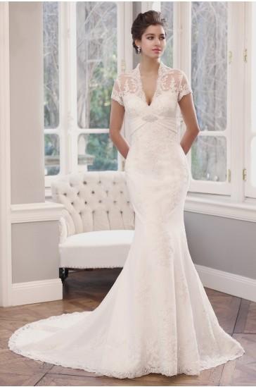 Hochzeit - Mia Solano Lace Slim A-line Wedding Dress 