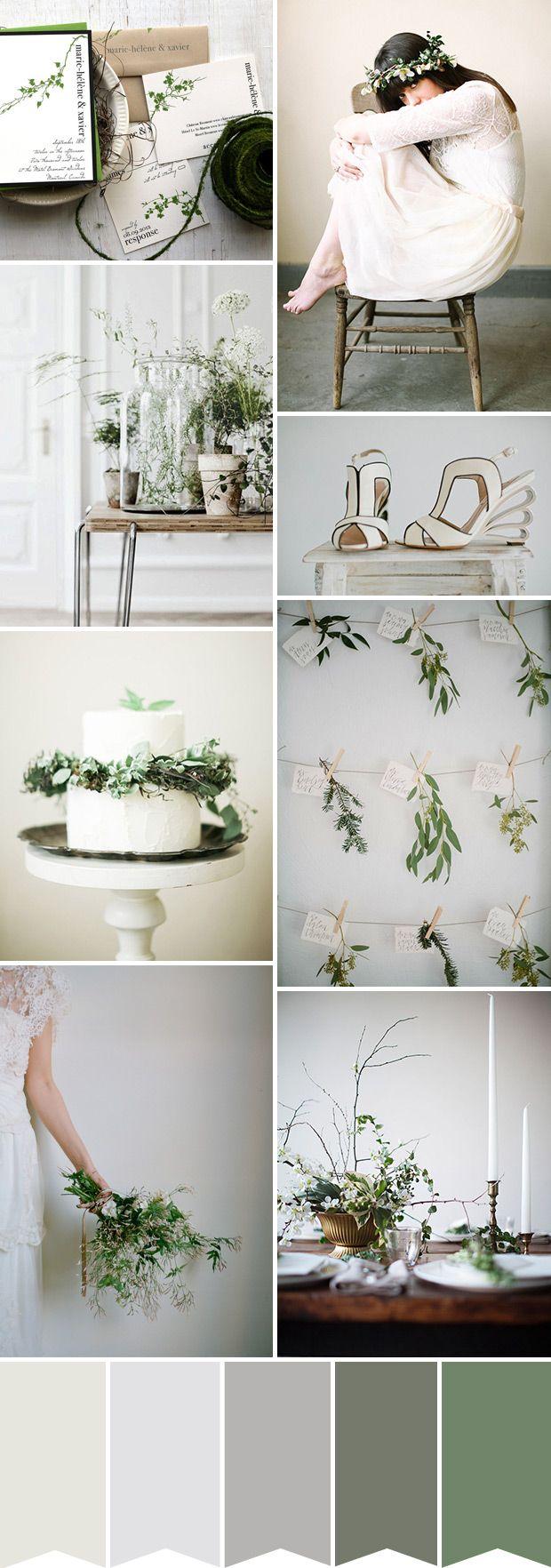 Свадьба - Sweet Simplicity: A Cream, Grey And Green Wedding