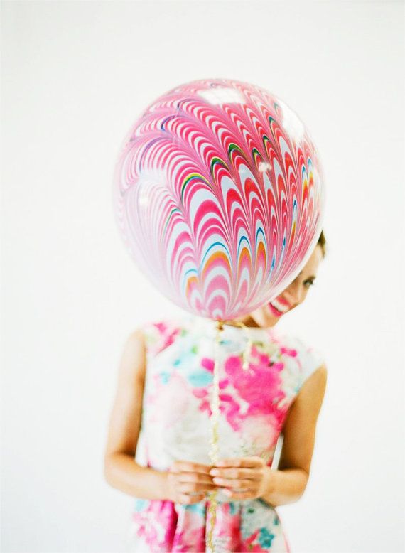 زفاف - Tassel With 20" Marble Balloon