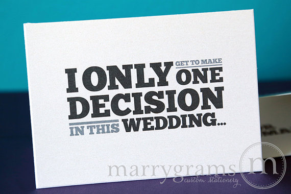 Wedding - One Decision Groomsman Card, Best Man, Usher, Ring Bearer, Wedding Party -Way for Guys to Ask Groomsmen Cards - Funny Groomsman Box - Single