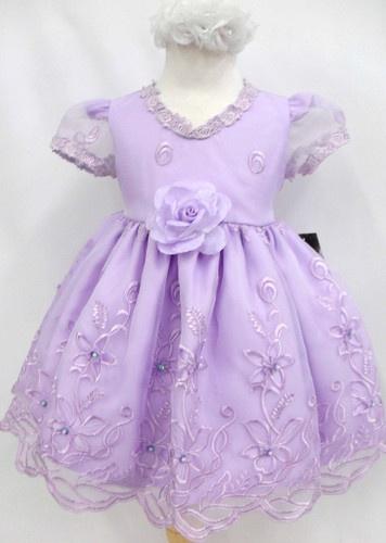 Mariage - New Infant Girl & Toddler Easter Wedding Formal Party Dress Size: S,M,L,XL Lilac