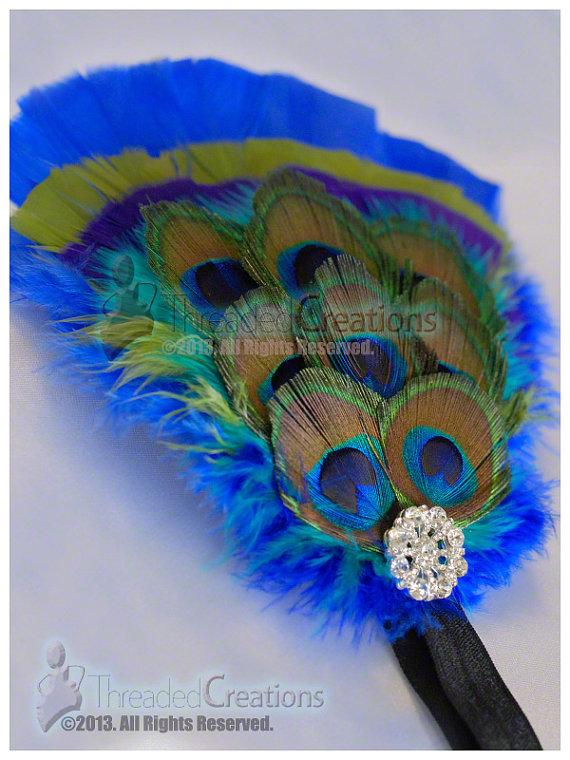 زفاف - Peacock Headpiece - Peacock Hair Accessory