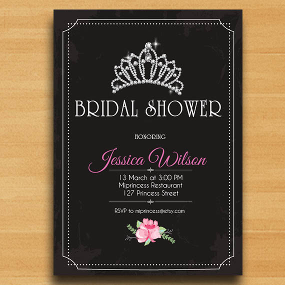 Hochzeit - Bridal Shower invitation Wedding Shower invitation Princess BRIDAL Wedding Gown Floral Blooms  Invitation Card Design elegant  - card 47