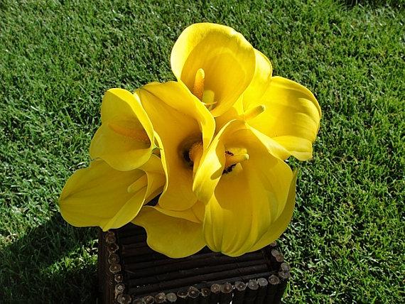 Mariage - Hand Tied Bridal Bouquet   Calla Lily Bridal Bouquet    Spring and Summer Wedding  Wedding Bouquets   Custom Bouquets