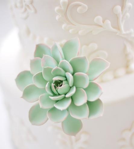 Wedding - Clay Succulent Cake Topper