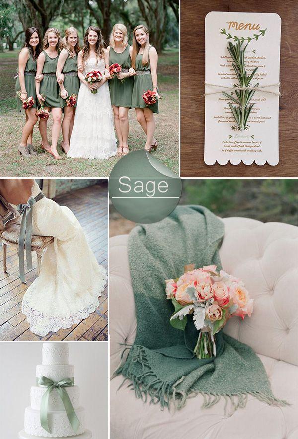 Mariage - Shades Of Green Wedding Color Ideas And Wedding Invitations