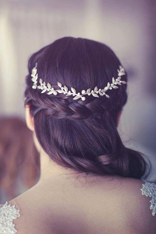 زفاف - bridal Hair accessories , Brides Headpieces Gentle silver Leafs Hair Wreath silver Leaf Crown , Wedding Headband , bridal accessories  tiara