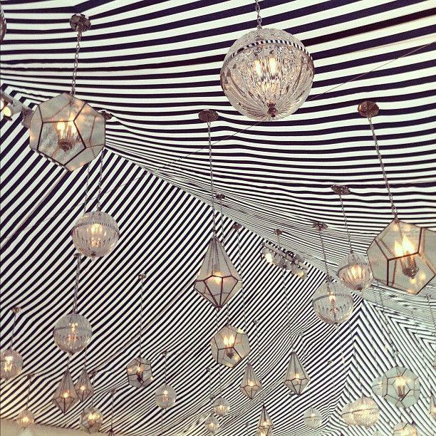 Wedding - I Have Never Been Able To Resist A Good Stripe - LOVE This Tent Ceiling!