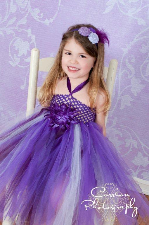 زفاف - Purple/ Lavender Tutu Dress- Tutu- Tutu Halter Dress- Flower Girl Dress- Available In Size 0-24 Months