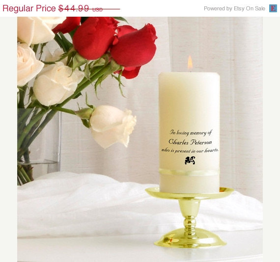 Hochzeit - Personalized Memorial Candle 