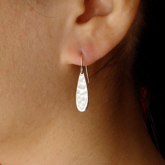 Mariage - Teardrop Earring,Mother's Day Gifts ,teardrop wedding earrings,silver teardrop earrings,bridal teardrop earrings,bridesmaid gift,we