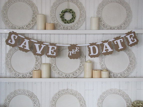 Hochzeit - Save the Date Banner for Engagement photos, wedding photos, wedding announcements