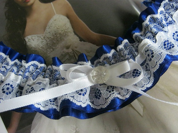 زفاف - Royal Blue Garter