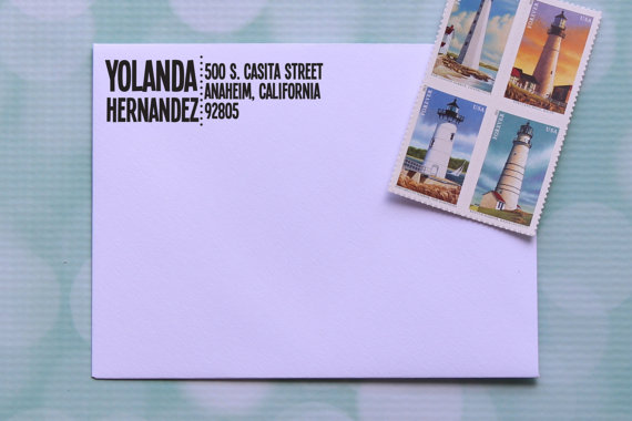 Wedding - Address Stamp, Self Inking Address Stamp, Custom Address Stamp, Return Address Stamp, Personalized Stamp, 0017