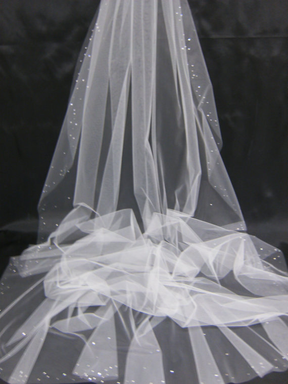 زفاف - Design Your Own Swarovski Crystal Rhinestone Royal Cathedral Length Veil