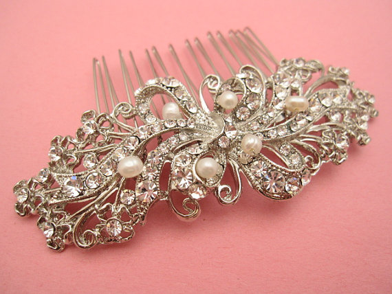 Mariage - Bridal hair comb wedding hair accessory bridal hair jewelry wedding accessory bridal hair jewelry wedding headpiece bridal comb pearl comb