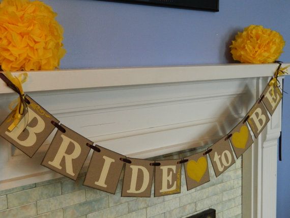 Mariage - Bride To Be Banner /Bridal Shower Decor /Bachelorette Decor/ Bride To Be Sign/ Sunflower Theme Shower/ You Pick The Colors